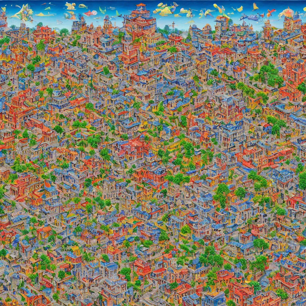 Prompt: an incredibly detailed masterpiece painting of a Where's Waldo puzzle of a chinese prison by bosch and lisa frank, ornate, beautiful, bold colors, detailed, high resolution, wow!, realistic, photorealism, intricate