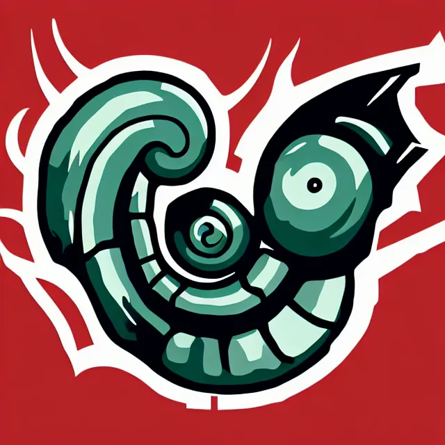 Prompt: snail in the style of NFL logo, epic, imposing, vector art