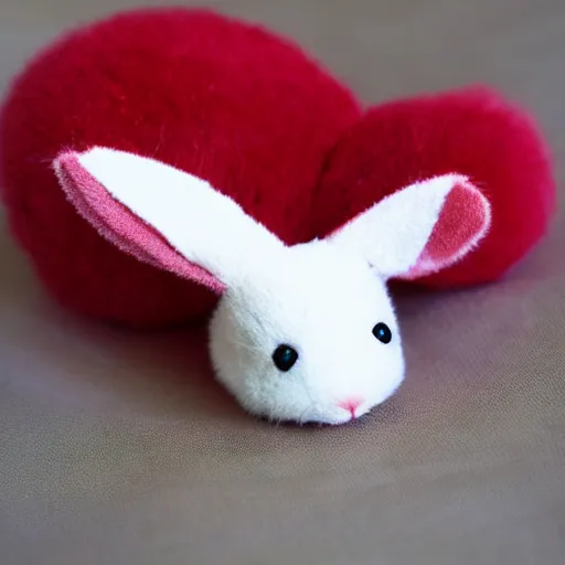 Image similar to adorable ruby bunny creature