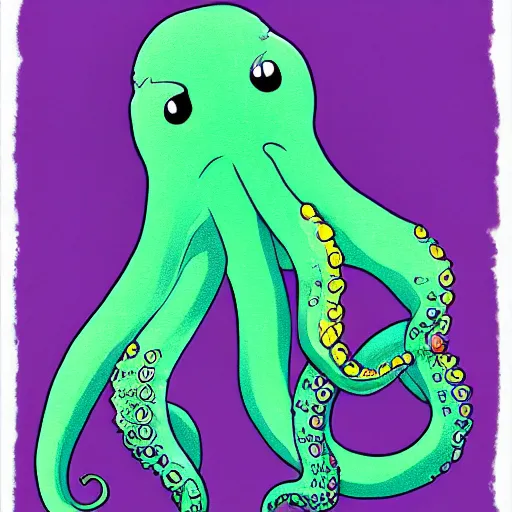 Image similar to photorealistic octopus wearing pants