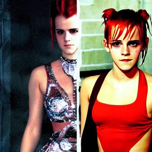 Image similar to Emma Watson is leeloo from the fifth element