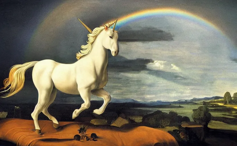 Prompt: a lonely unicorn walking on a rainbow in the universe in the style of Caravaggio, digital art, high quality, highly detailed, high coherence, anatomically correct, Caravaggio, concept art, marterpiece - 6