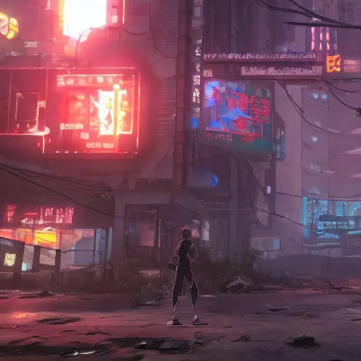 Prompt: ingame gameplay of a post-apocalyptic cyberpunk grimdark anime turn-based video game detailed realistic HD 8k High Resolution