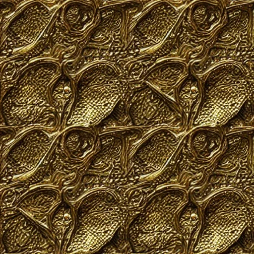 Prompt: seamless tialable texture of damaged metal gold, realistic, very detailed, beautiful, intricate details, sharp focus, substance designer, substance render, substance painter, marmoset, unreal engine, octane render