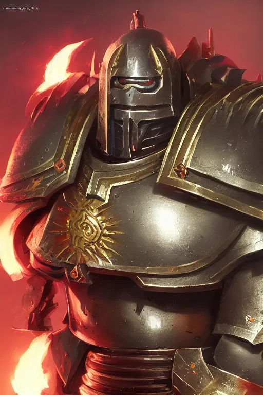 Image similar to armor portrait heros warhammer 4 0 k horus heresy fanart - the primarchs emperor by johannes helgeson animated with vfx concept artist & illustrator global illumination ray tracing hdr fanart arstation zbrush central hardmesh 8 k octane renderer comics stylized