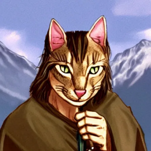 Image similar to lord of the rings boromir as a cat