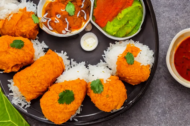 Image similar to vadapav sushi, commercial food photography