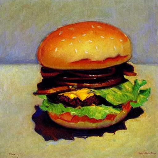 Image similar to a hamburger painted by sorolla