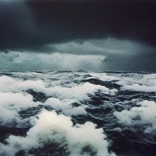 Prompt: thick clouds, moody, cthulhu, colorized,!!! sunk on the ocean floor, shipwreck, dramatic light, ultrafine, hyperrealistic, 3 2 k, 3 5 mm film still, movie