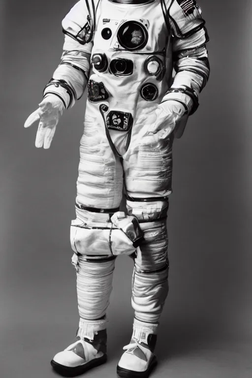 Image similar to full - length portrait of will smith in a space suit, fashion studio lightning, 3 5 mm