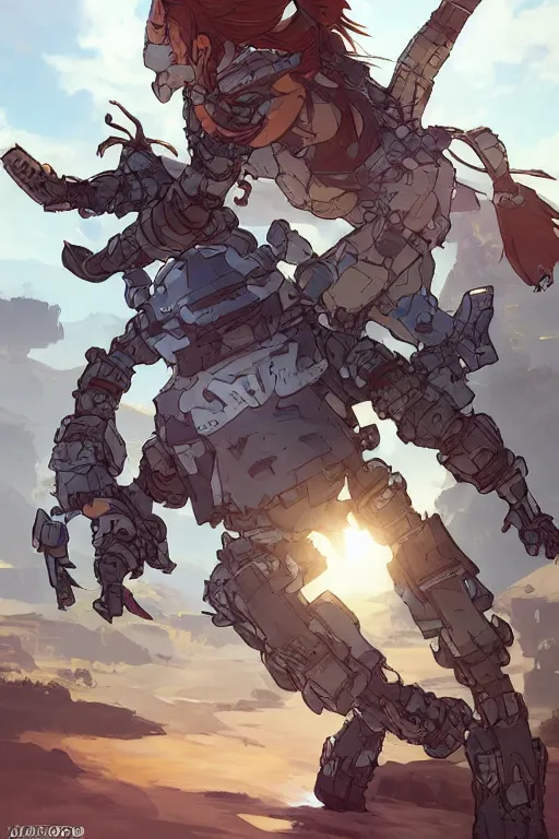 Image similar to combination suit armor aloy horizon forbidden west horizon zero dawn robot ninja mask helmet backpack tribal, art gta 5 comics, official fanart behance hd artstation by jesper ejsing, by rhads, makoto shinkai and lois van baarle, ilya kuvshinov, ossdraws radiating a glowing aura cgi rtx 2 0 2 2