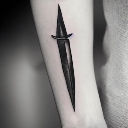 Image similar to minimal dagger tattoo