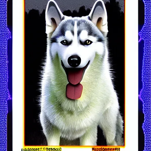 Prompt: irradiated mutated husky