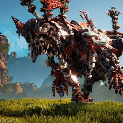 Image similar to horizon zero dawn enemy boss