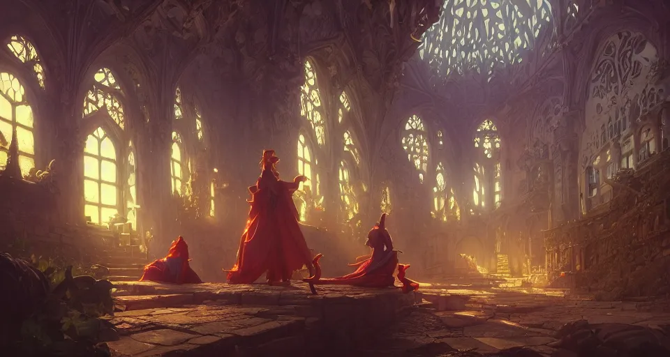 Prompt: highly detailed fairytale castle, stephen bliss, unreal engine, greg rutkowski, loish, rhads, beeple, makoto shinkai and lois van baarle, ilya kuvshinov, rossdraws, tom bagshaw, tom whalen, alphonse mucha, global illumination, god rays, detailed and intricate environment