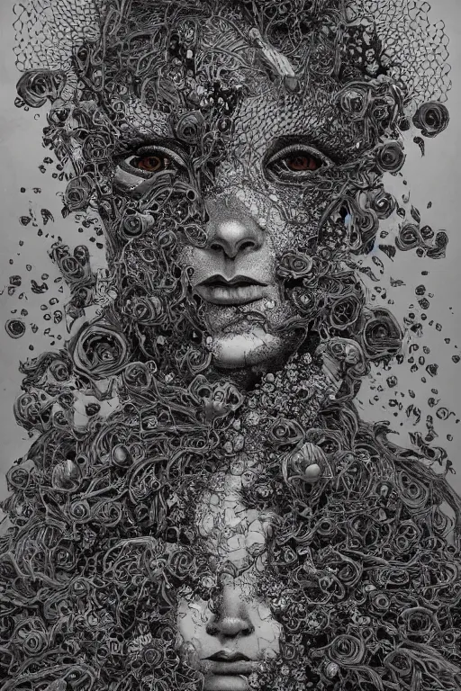 Image similar to Plague goddess painting by Dan Hillier, intricate, highly detailed, trending on artstation, artstationHD, artstationHQ, 4k, 8k