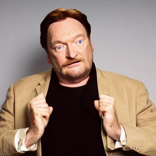 Image similar to stephen root pretending to be phil hartman