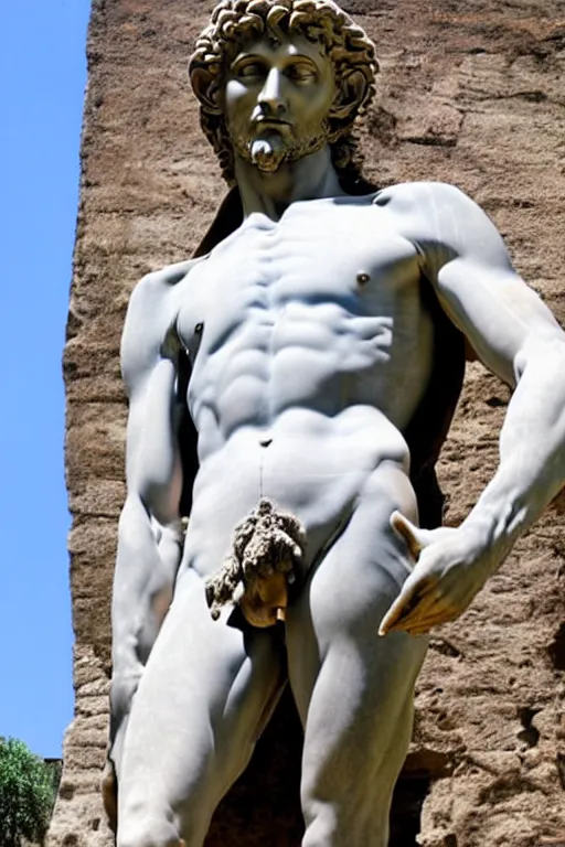 Image similar to michelangelo's david statue wearing jeans