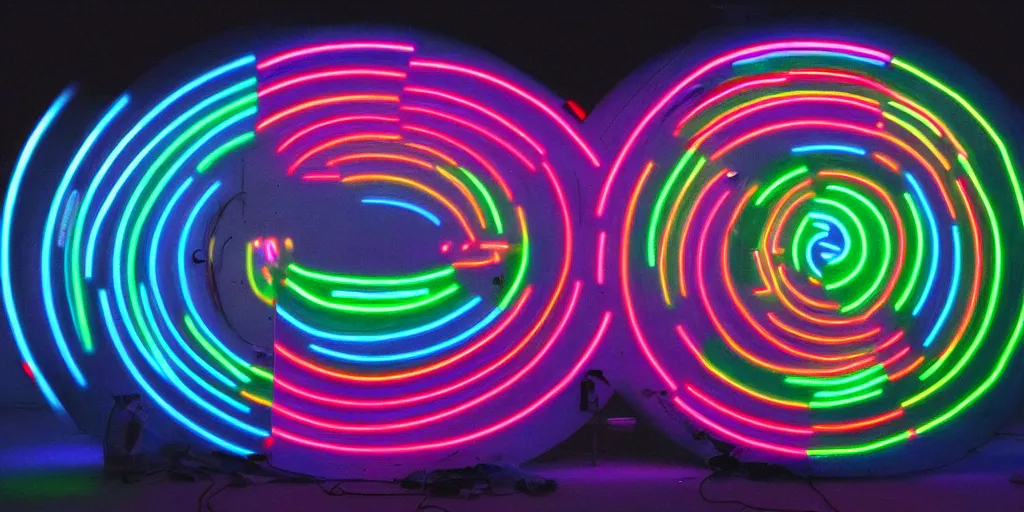 Prompt: a beautiful painting of a stargate by takashi murakami 8 k particulate neon light film grain