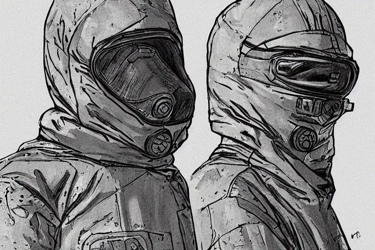 hazmat suit soldier, concept art, illustration, art by | Stable Diffusion