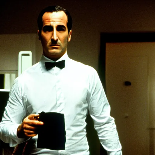 Jean Dujardin in American Psycho (1999) | Stable Diffusion