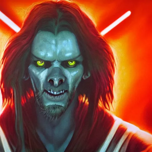 Prompt: photo full body portrait of morbius in star wars, depth of field, zeiss lens, detailed, symmetrical, centered, by edward robert hughes, connor hibbs, annie leibovitz and steve mccurry, david lazar, jimmy nelsson, breathtaking, 8 k resolution, extremely detailed, beautiful, establishing shot, artistic, hyperrealistic, beautiful face, octane render