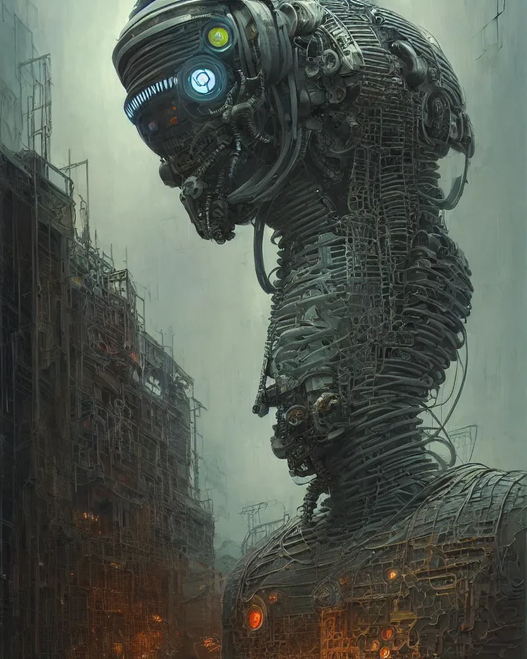 Image similar to low angle shot of a cyberpunk robot character in chernobyl, intricate, elegant, highly detailed, centered, digital painting, artstation, concept art, smooth, sharp focus, illustration, artgerm, tomasz alen kopera, peter mohrbacher, donato giancola, joseph christian leyendecker, wlop, boris vallejo