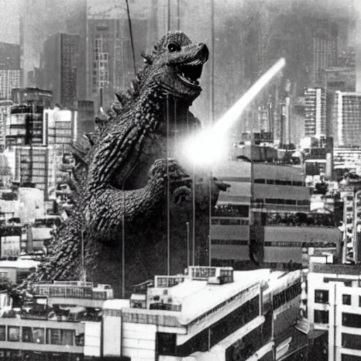 Image similar to godzilla yoda destroying tokyo