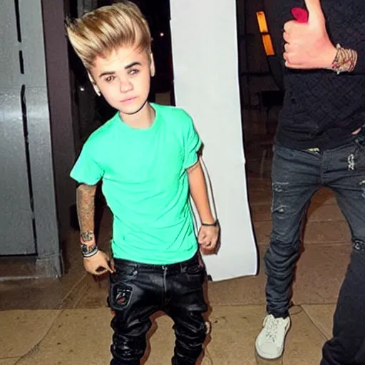 Image similar to Justin Bieber as a midget