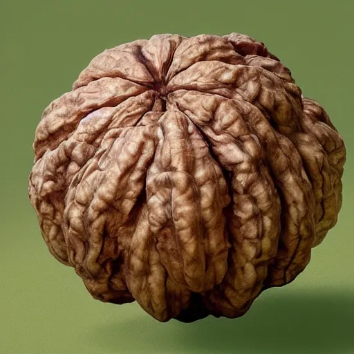 Image similar to an awfully large walnut