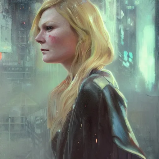 Prompt: kirsten dunst, hyperrealistic portrait, bladerunner street, art of elysium by jeremy mann and alphonse mucha, fantasy art, photo realistic, dynamic lighting, artstation, poster, volumetric lighting, very detailed face, 4 k, award winning