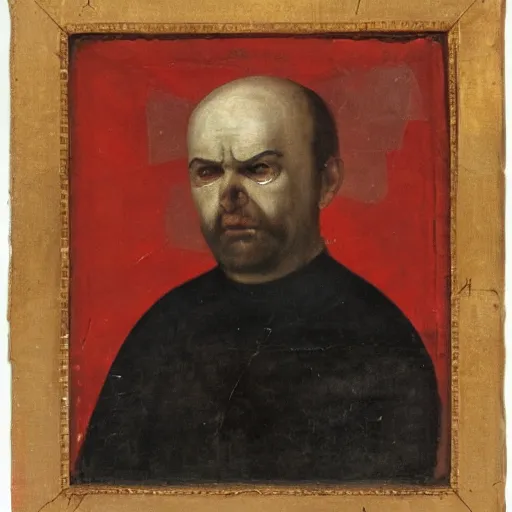 Prompt: portrait of alexander abdulov, with a red eyes, satanic body, head of old man