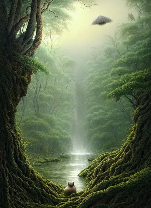 Prompt: a hyper-detailed 3d render like a Oil painting of Nature witnessing itself through all animals and plants and trees and rocks, surrealism!!!!! Beautiful! surreal concept art, lifelike, photorealistic, digital painting, aesthetic, smooth, sharp focus, Artstation HD, by Greg Rutkowski, Chris Tulloch McCabe, Valentina Remenar and Asher Duran,