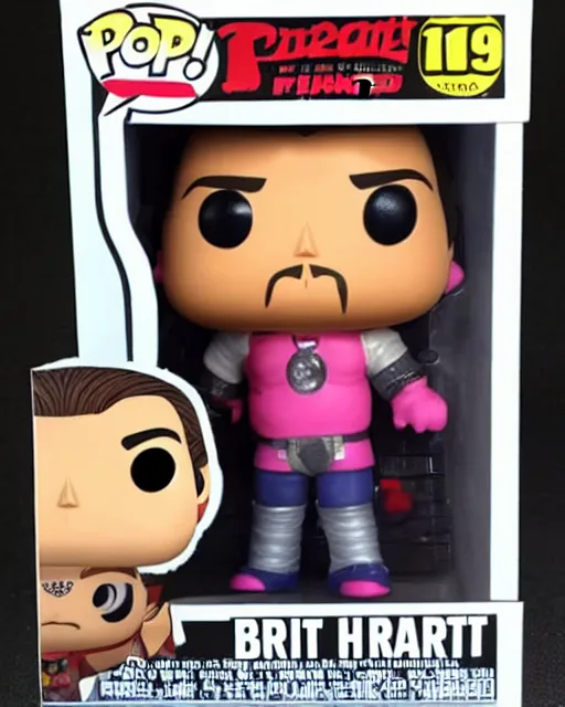 Image similar to Bret Hart Funko Pop. Photographic, photography