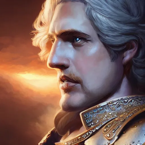 Prompt: alexander the great, d & d, fantasy, highly detailed, wide portrait, digital painting, trending on artstation, concept art, sharp focus, illustration, art by artgerm and greg rutkowski and peter chung