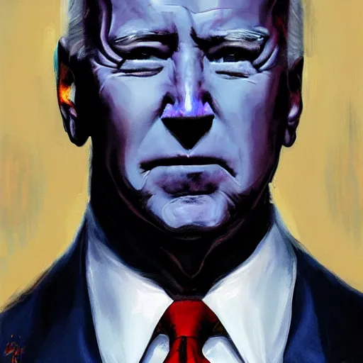 Prompt: Dark Joe Biden by James Ryman