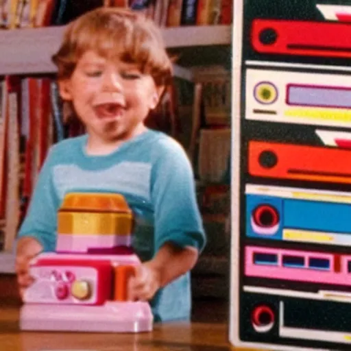 Image similar to vhs footage of an adorable 8 0 s creatacrittles toy