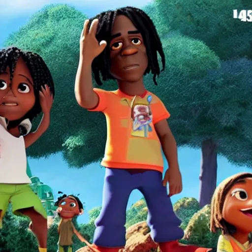 Image similar to Rapper Chief Keef Seen I’m Pixar animated movie up 4k quality super realistic