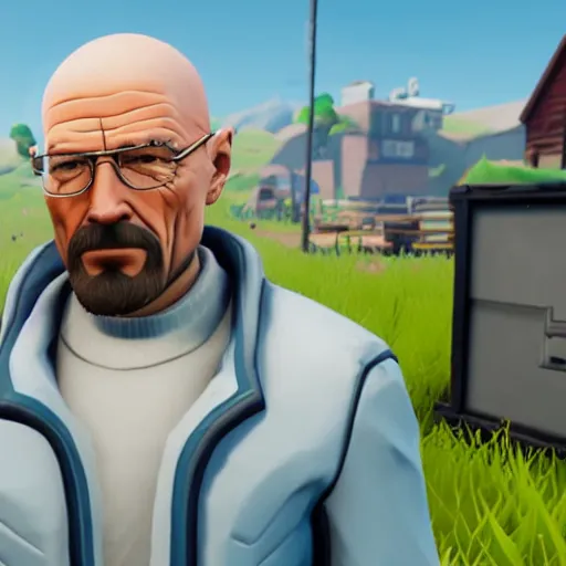 Image similar to walter white in fortnite