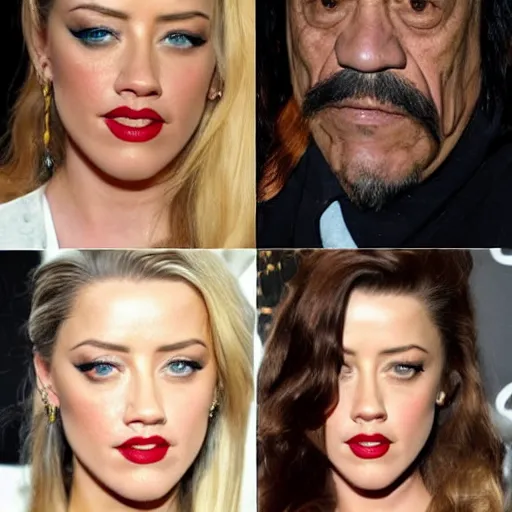 Image similar to danny trejo and amber heard face mix, amber trejo