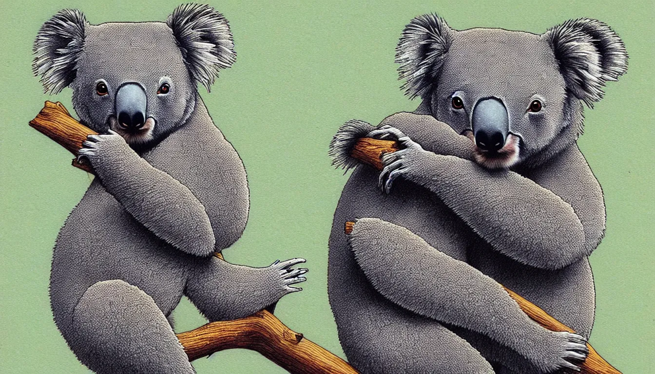 Image similar to koala bear by moebius