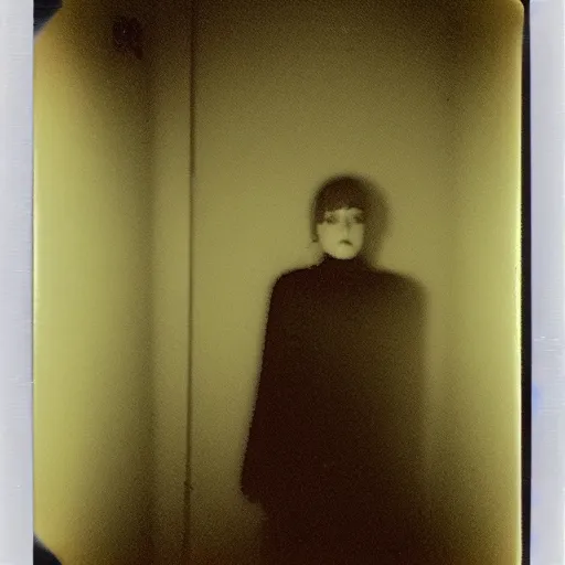 Prompt: Creepy liminal metaverse, old polaroid, photograph