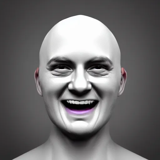 Prompt: colorful reaction face 3D render