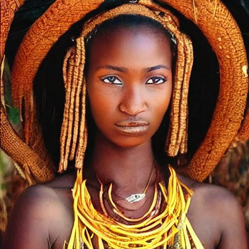 Image similar to beautiful african princess, realistic, photo,