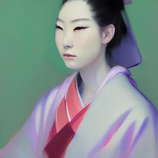 Image similar to yanjun cheng portrait of a geisha