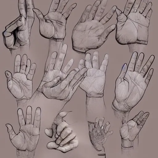 Prompt: hands references