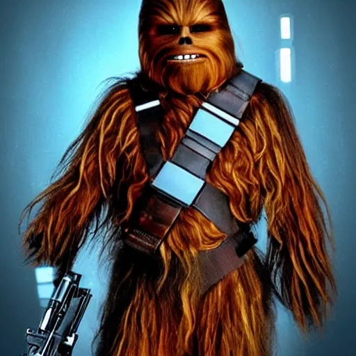 Prompt: Chewbacca as the terminator