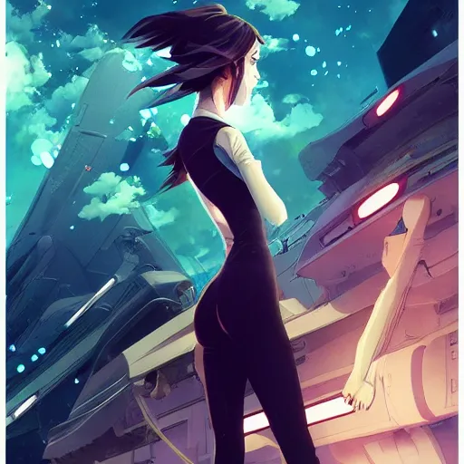 Prompt: an anime manga panel futuristic emma watson, vector behance hd jesper ejsing, rhads, makoto shinkai, lois van baarle, ilya kuvshinov, rossdraws, hd, 3 2 k, ilya kuvshinov, gustav klimt