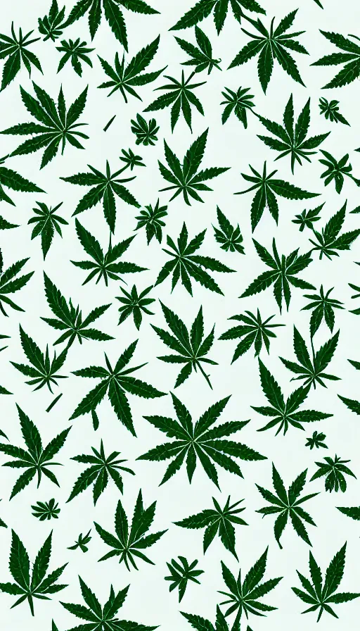 Image similar to pattern with marijuana leaves and coconuts in pastel tone