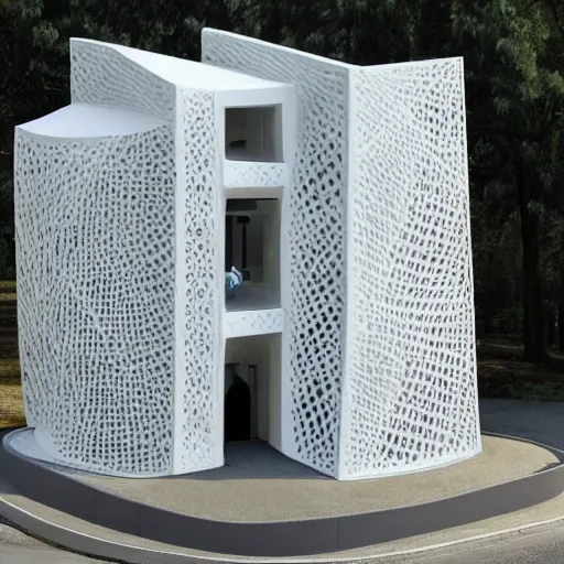 Image similar to 3d printed building, by norman foster